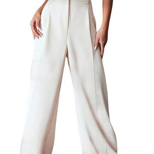 GRECIILOOKS Women High Rise High Waist Trousers Flared Korean Style Formal Pants| Elegant Workwear for Office, College & Events (Combo Pack of 2)